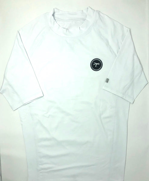 Rash-guard short sleeve white