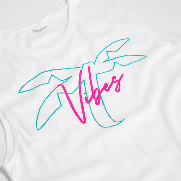 Men’s T Vibes white - Trapical